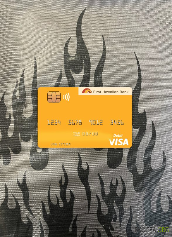 Hawaii First Hawaiian Bank carte de débit visa photolook ,